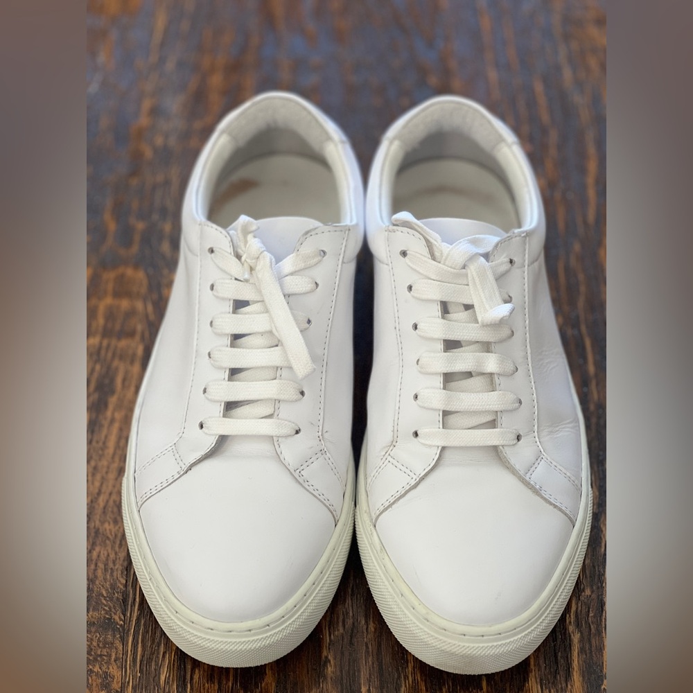 Italic White Leather Sneakers